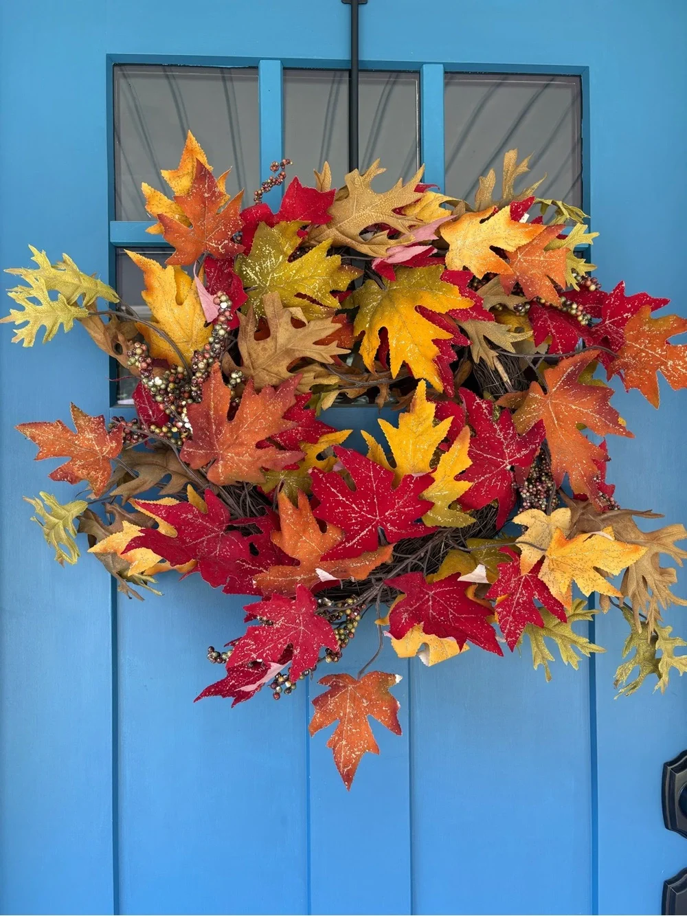 Pier 1 Red, Orange & Yellow Autumn Maple Leaf Wreath